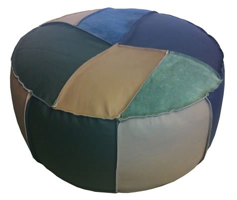 Pouffe recycled leather