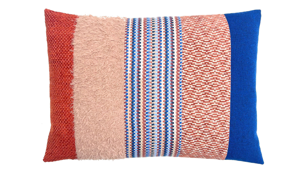 kussen Elements 50x70cm blauw en roest