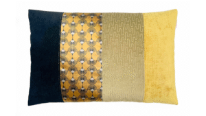 kussen Amber 40x60cm zwart en goudgeel