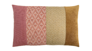 kussen Amber 40x60cm oker en wijnrood