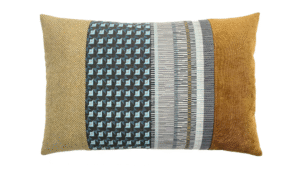 kussen Amber 40x60cm oker en blauw