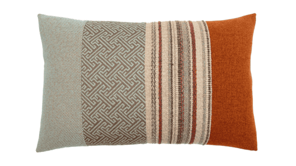 kussen Crescent 40x60cm lichtblauw en roest