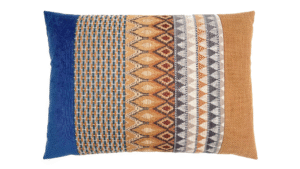 kussen Crescent 50x70cm oker en blauw