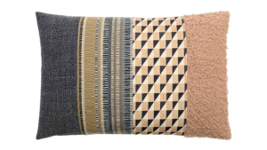 kussen Elements 40x60cm donkerblauw lichtroze