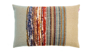 kussen Elements 40x60cm lichtblauw zand en roest