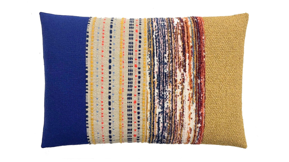 kussen Elements 40x60cm blauw en oker