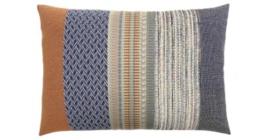 EL6 patchwork kussen Elements 50x70cm donkerblauw grijs en roest