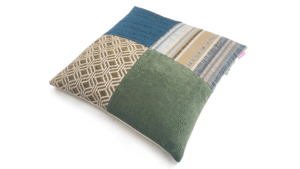 kussen I like green 45x45cm groen en blauw