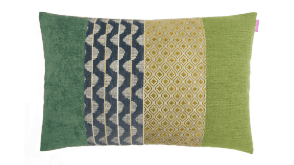 kussen I like green 40x60cm groen en grijs