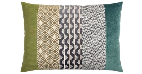 kussen I like green 50x70cm groen en grijs