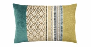 kussen I like green 40x60cm groen en blauw