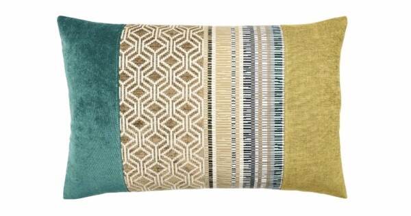 kussen I like green 40x60cm groen en blauw