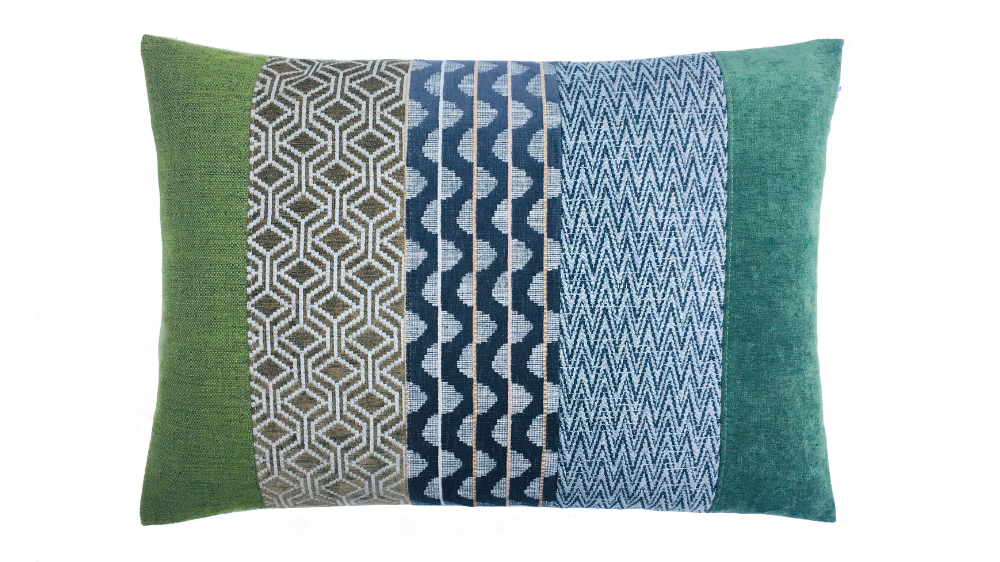 kussen I like green 50x70cm groen en grijs