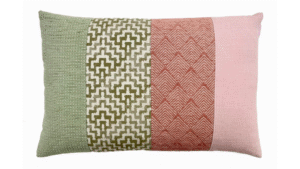 kussen I like green 40x60cm groen en lichtroze