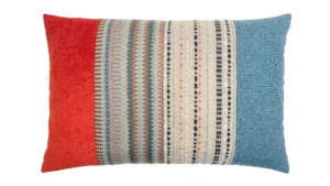 kussen Mix & match 40x60cm blauw en oranjerood