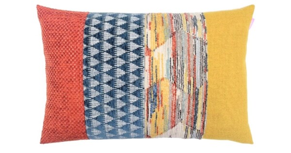 MM10 kussen Mix & match 40x60cm roest geel en blauw