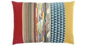 MM17 kussen Mix & match 50x70cm oker blauw en rood