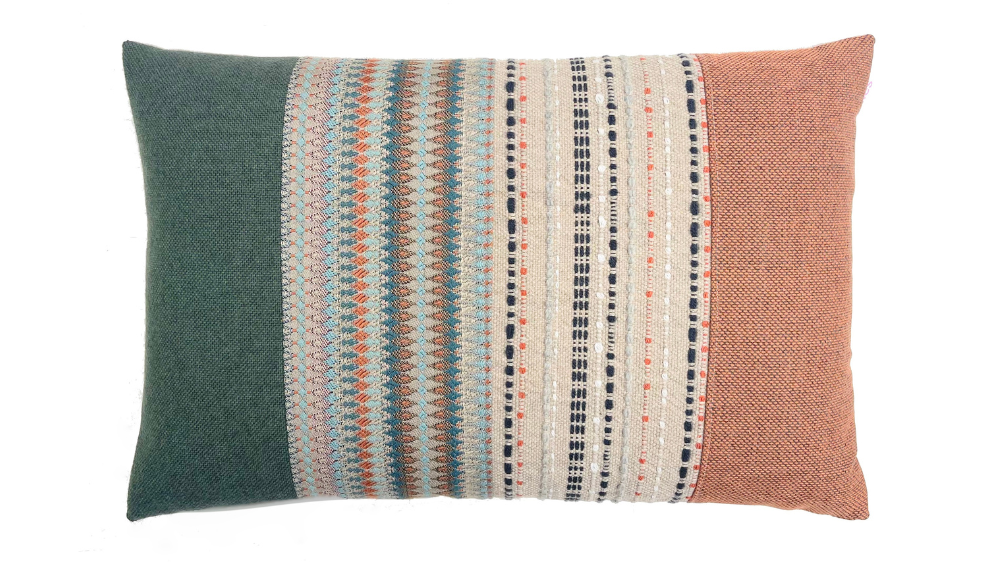 kussen Mix & match 40x60cm donkergroen en terra