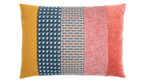 kussen Mix & match 50x70cm terra oker en blauw