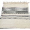 plaid Katoen 135x220cm ecru en zwart