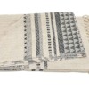 plaid Katoen 135x220cm ecru en zwart