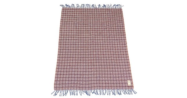 plaid Manteca 135x190cm blauw roest ecru