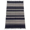 plaid Katoen 135x220cm zwart met ecru