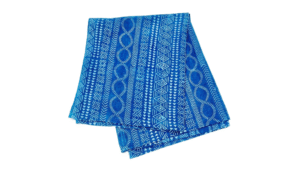 PL5 plaid Bogolan 230x260cm indigoblauw