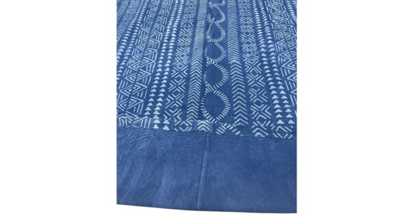 PL5a plaid Bogolan 230x260cm indigoblauw mud cloth