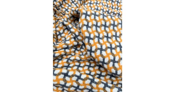 plaid Manteca 135x190cm geel grijs crème