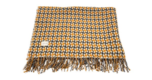 plaid Manteca 135x190cm geel grijs crème
