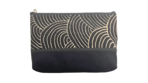 toilettas 28x22cm dessin zwart en witte bogen