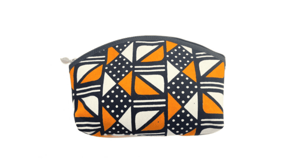make up tas 28x22cm zwart, wit en oranje