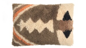 kussen Fluffy 40x60cm Sale bruin en zand en oranje