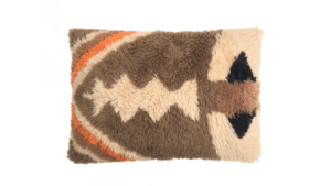 K15 kussen Fluffy 40x60cm bruin en zand en oranje