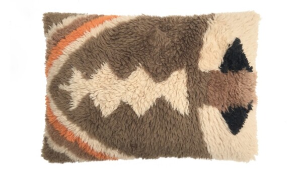 kussen Fluffy 40x60cm Sale bruin en zand en oranje