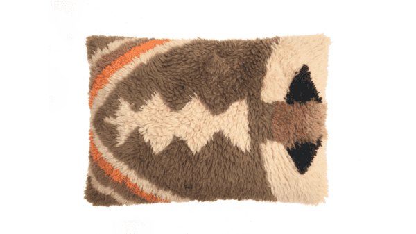 kussen Fluffy 40x60cm bruin en zand en oranje