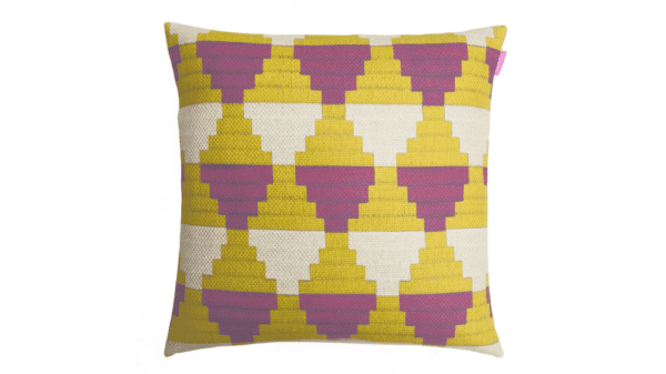 kussen Bazaar 45x45cm paars en lichtgroen