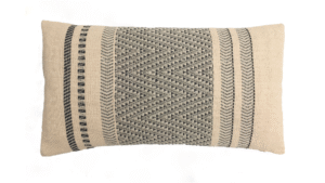 kussen Katoen 35x65cm ecru met zwart