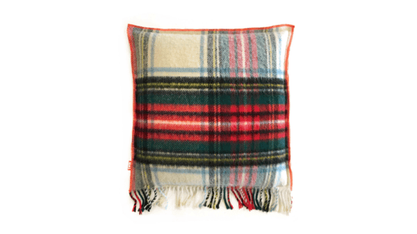 deken kussen 40x40cm wit en rood multicolor