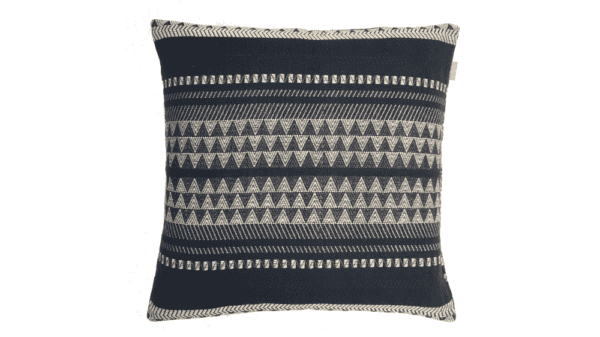 Kussen Katoen 60x60cm zwart met ecru