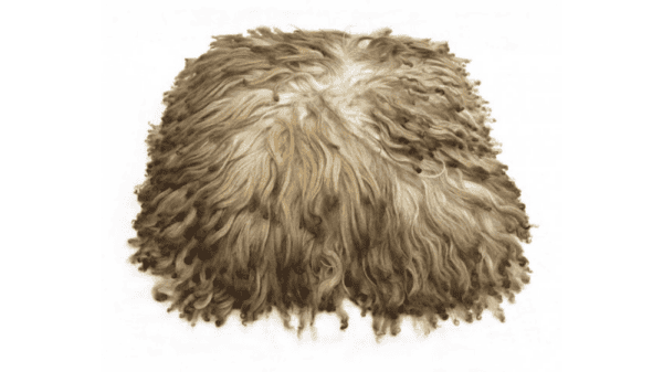 kussen schapenhaar 40x40cm bruin gemêleerd