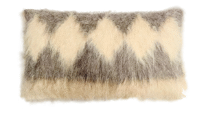 K24 kussen Roemenië 40x70cm ecru en grijs