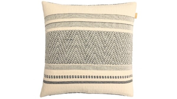 kussen Timboektoe 60x60cm ecru met zwart