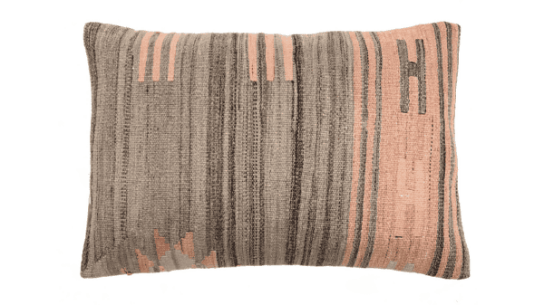 kussen Kelim 40x60cm grijs en roze