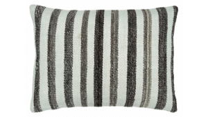 kussen Hennep 40x60cm zwart bruin en witte strepen