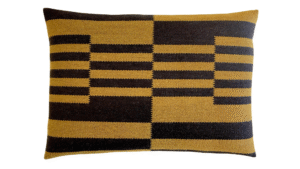 kussen Pierre F. 50x70cm oker en donkerbruin