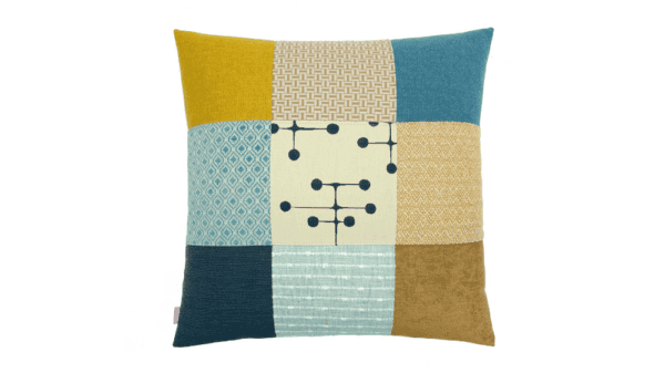 kussen MeS New Classic 60x60cm blauw en oker