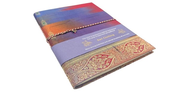 notitieboek sari A4 paars rood