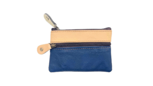 portemonnee restleer met ritsen 13x9cm